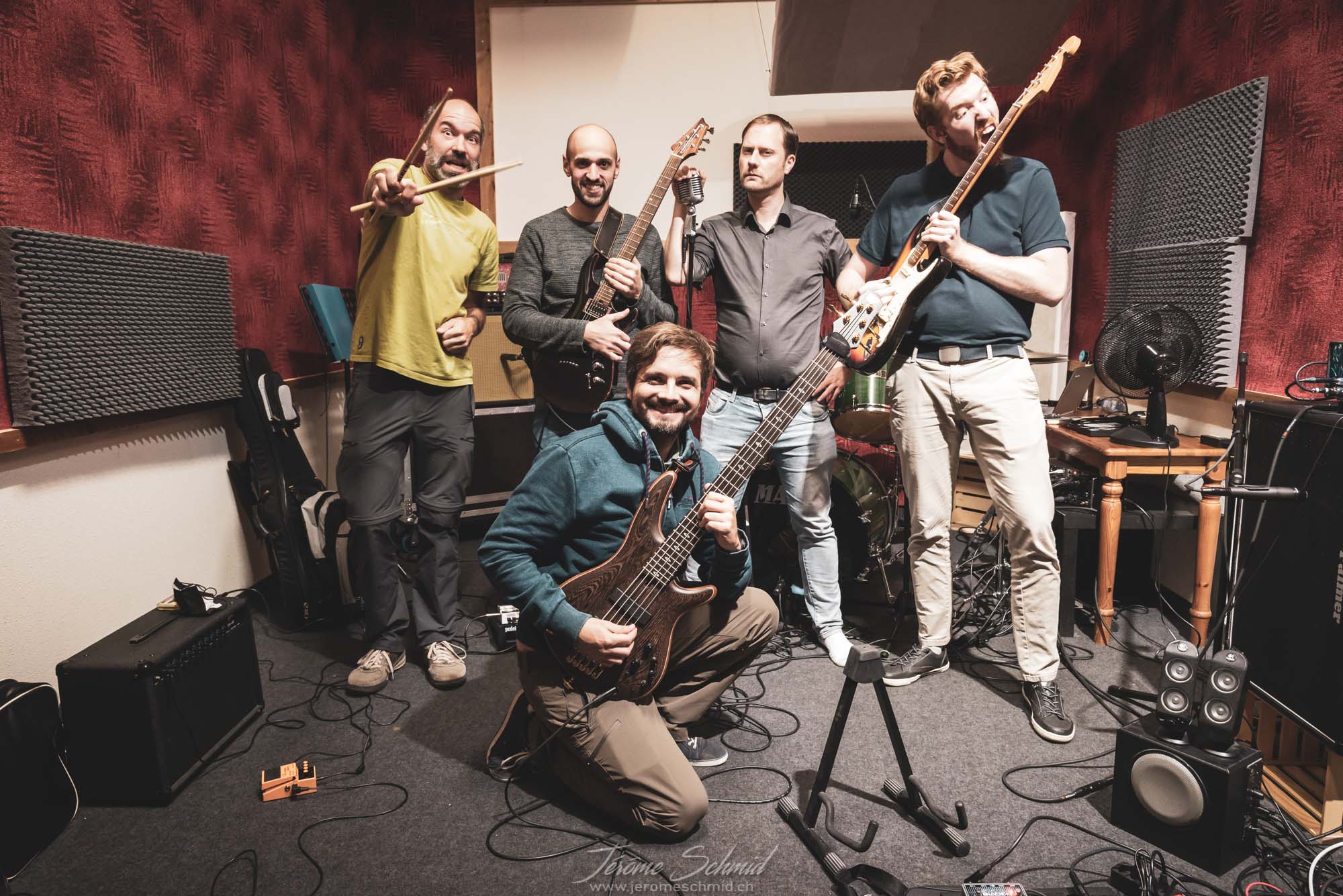 Le groupe en studio